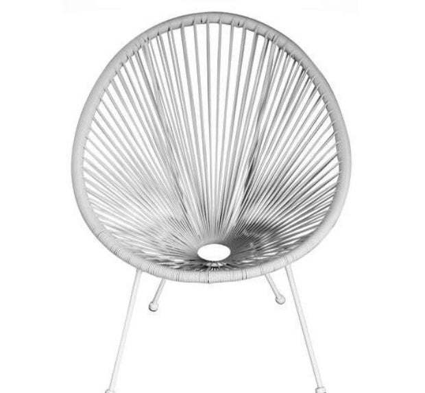 Marquee White Verna Chair/ Durable Powder Coated Steel Tube Frame