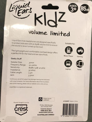 Liquid Ears Kids Volume Limited Foldable Headphones - Purple