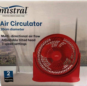 Mistral 20cm Air Circulator Desk Fan- CFA01Y31 / Black / Green / Red