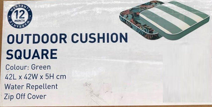 Marquee Square Outdoor Cushion - Green Stripe