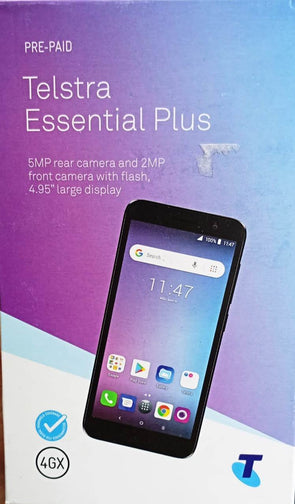 Telstra Alcatel Essential Plus Pre-Paid Smartphone/5MP/ Locked to Telstra