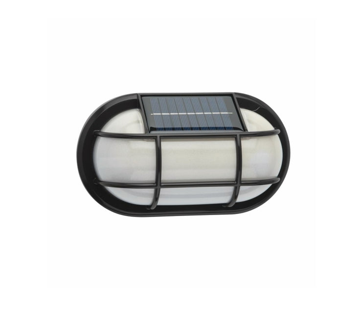 Arlec LED Black Solar Bunker Light - LVS671BK