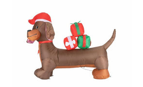 Arlec 1m Low Voltage Festive Inflatable Dachshund W/Gifts LVX971