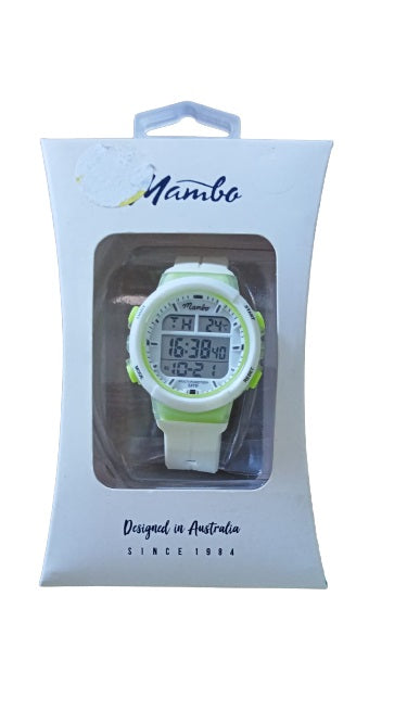 Mambo Digital Watch - White/ Ideal for gift