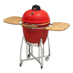 Char-Griller Red Ceramic Kamado BBQ with Cover K55RCG