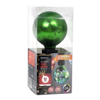 Lytworx LED Festive Glass Bauble