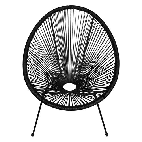 Marquee Black Verna Chair/ Durable Powder Coated Steel Tube Frame