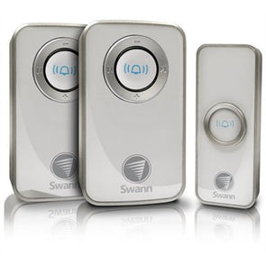 Swann 2 Receivers Wireless Door Chime /32 Sounds/ Silver Colour