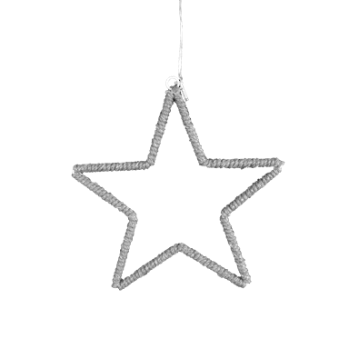 Click Festive Hemp Rope LED Hanging Star - Battery Operated