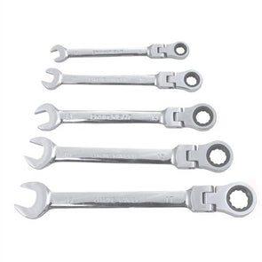 Craftright 5 piece Flexible Ratchet Spanner Set/Ideal for gripping, Loosening & Tightening