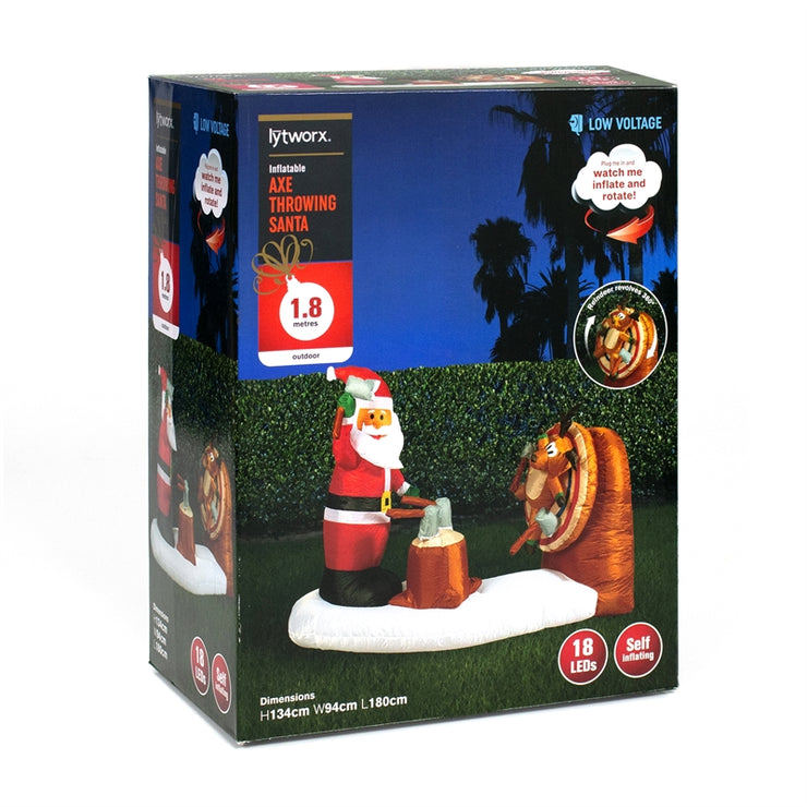 Lytworx 1.8m Inflatable Axe Throwing Santa