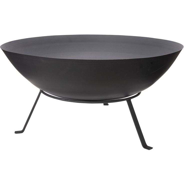 Kodu 60 cm Large Steel Fire Pit - Black  /Ideal For Backyards & Gardens