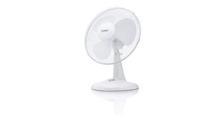 Goldair 30cm Oscillating Desk Fan / White