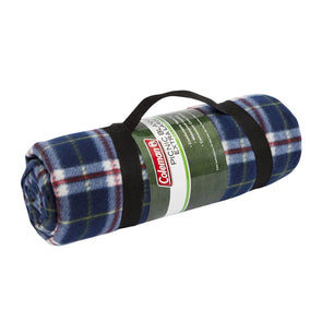 Coleman 150 x 200cm Extra Large Blue Tartan Picnic Rug/ Ideal for Camping & Outdoors