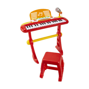 37 Keys Electronic Piano Keyboard with Flashing lights & Stool Set for kids