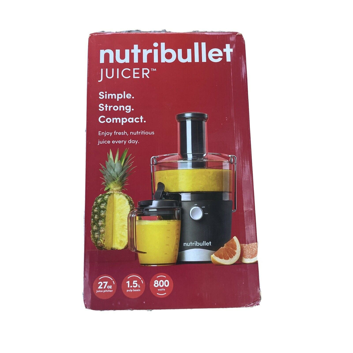 Nutribullet Centrifugal Grey Juicer 800 Watts / 2 Speed Settings