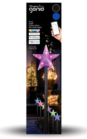 Mirabella Genio Christmas Low Voltage Wi-Fi 6 LED Star Stake Lights