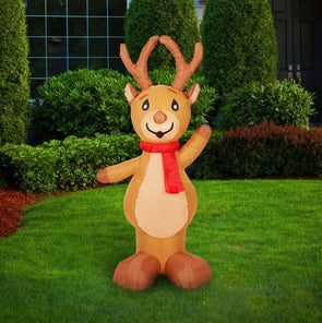 Lytworx 120cm Festive Inflatable Santa's Reindeer/Suitable for Indoor or Outdoor