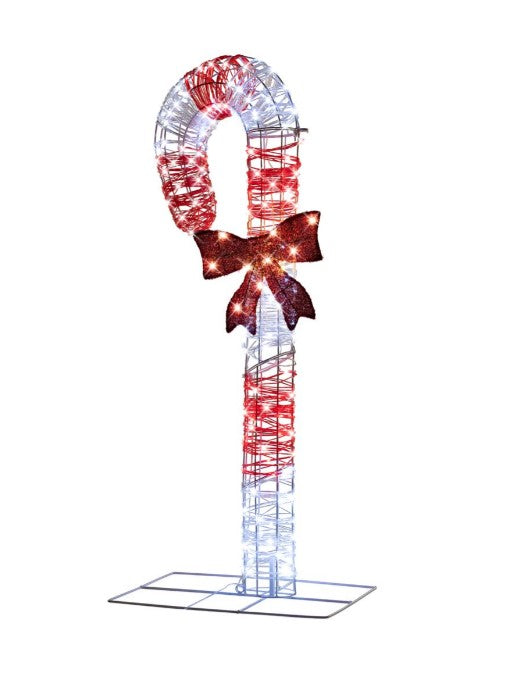 Arlec Festive Xmas 1.2m Candy Cane Statue/175 Multicolour LEDs/Low Voltage