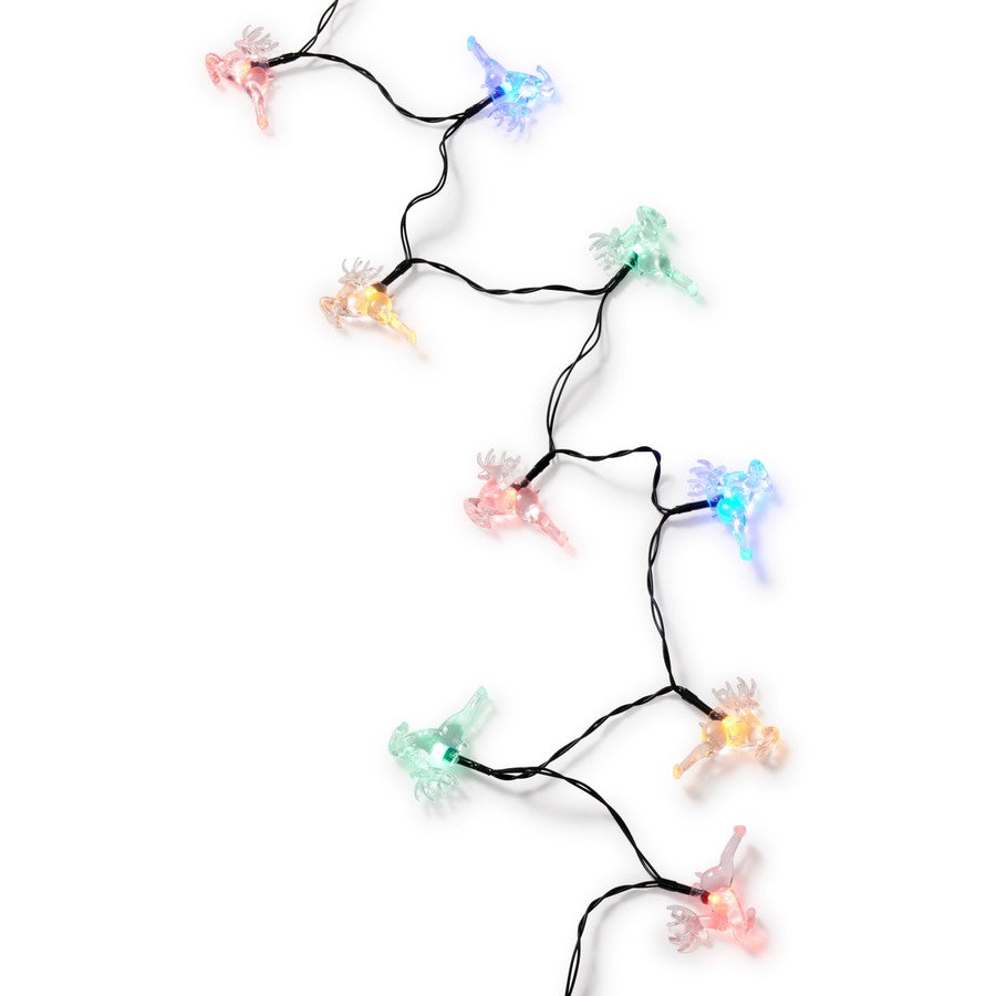 Mirabella Christmas Solar Powered 30 LED Reindeer String Lights - Multicolour - TheITmart