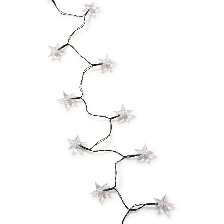 Mirabella Christmas Solar Powered 30 LED Star String Lights - Cool White