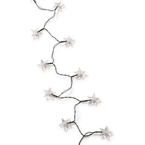 Mirabella Christmas Solar Powered 30 LED Star String Lights - Cool White
