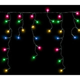 Mirabella Christmas 11.9m Solar Powered 600 LED Icicle Lights - Multicolour
