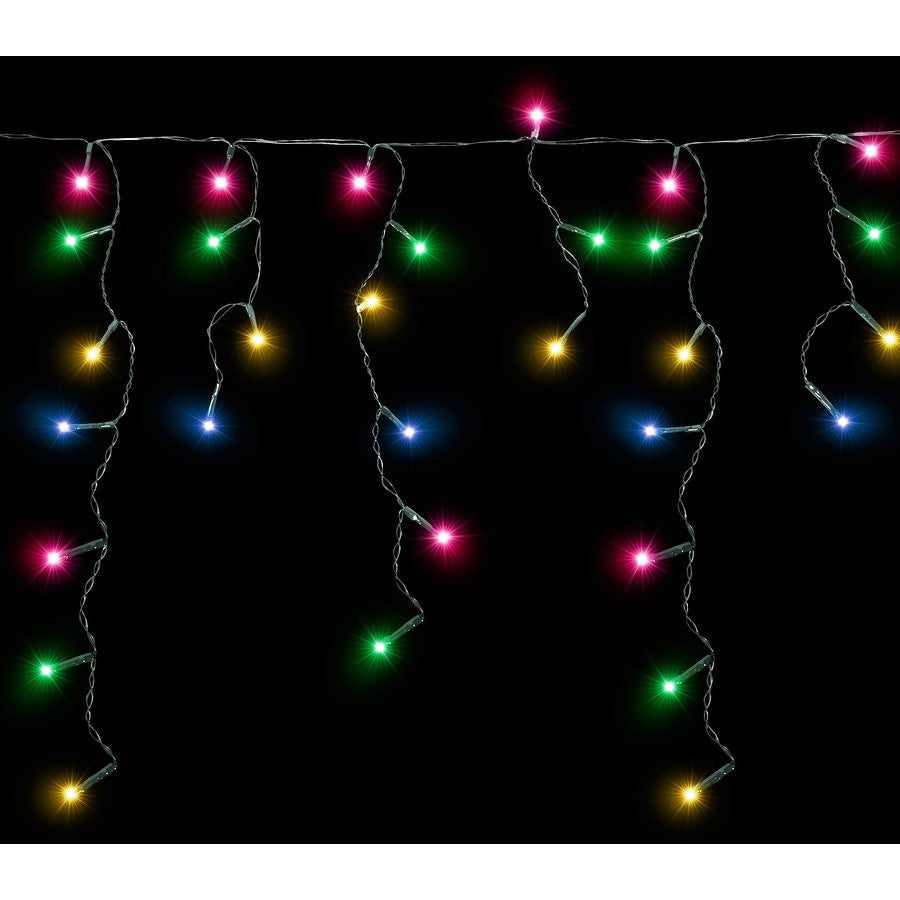 Mirabella Christmas 11.9m Solar Powered 600 LED Icicle Lights - Multicolour