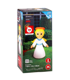 Lytworx 1.2m Festive Inflatable Angel/Low Voltage/Indoor or Outdoor
