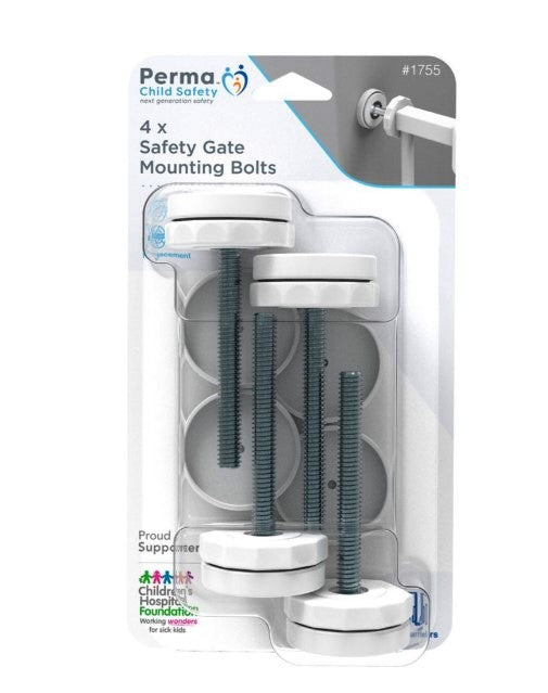 Perma Child Safety Gate Rotary Pressure Mounting Bolts Easy Installation  4 Pack