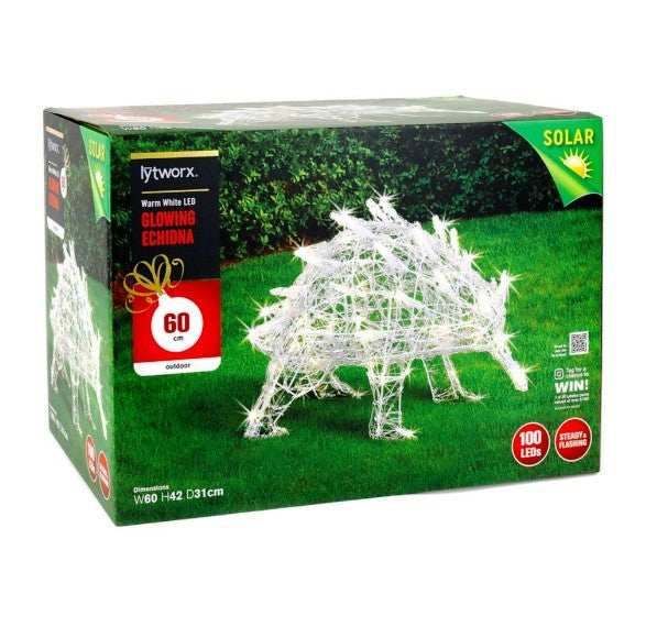 Lytworx Warm White Solar Glowing Echidna