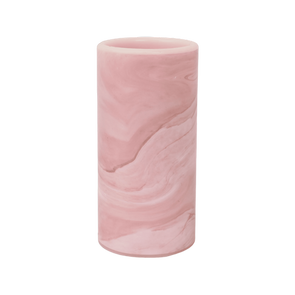 Battery Operated Astin Sinclair LED Flameless Pillar Candle Pink Marble