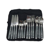 All Set 16 Piece Cutlery Pouch/Ideal set for Dining at Camping or Outdoors