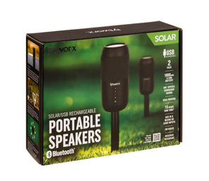 Lytworx Solar/USB Portable Bluetooth Speakers - 2 Pack