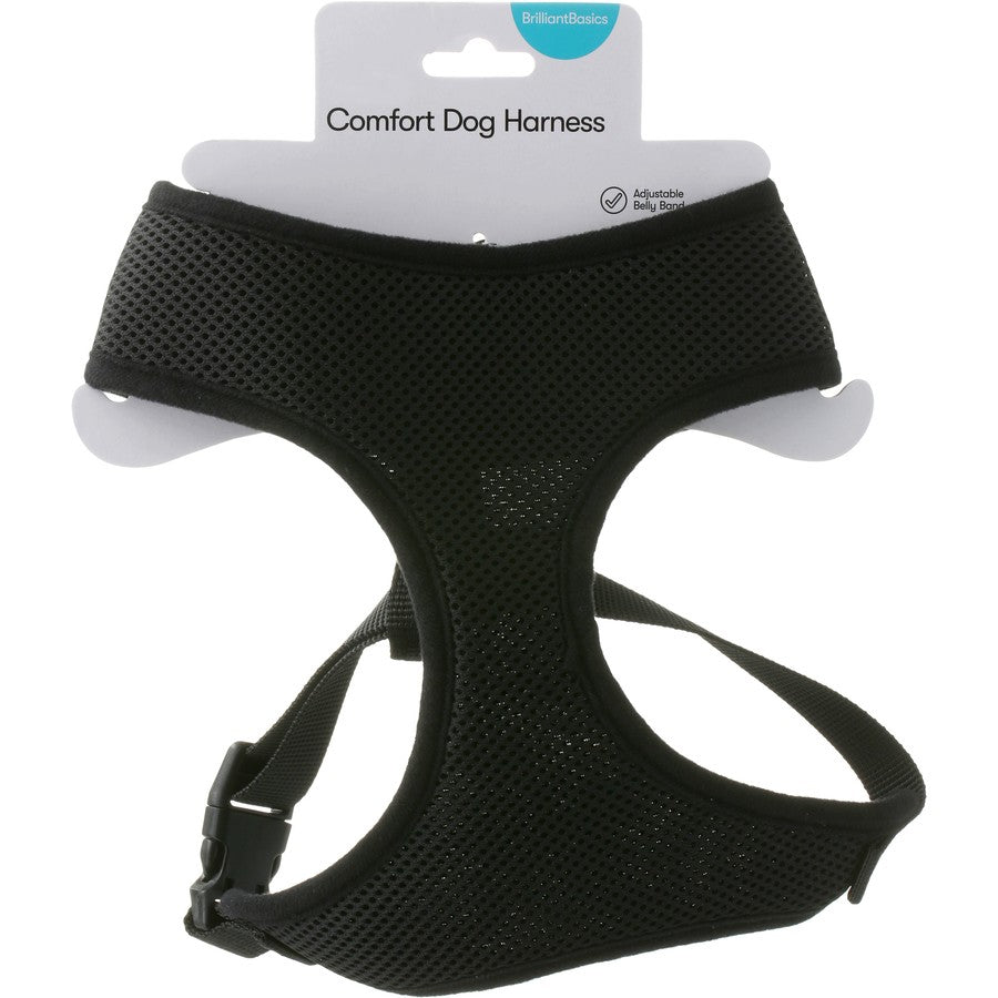 Brilliant Basics Medium Comfort Dog Harness - Black
