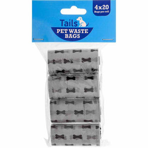 8 Rolls Pet Waste Bags with Paw Prints/Pack of 2 Includes 8 Rolls