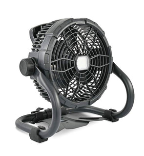 Arlec 25cm Viktor LED Rechargeable Fan - Black/Adjustable Tilt Head