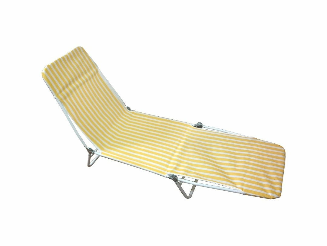 Marquee Outdoor Adjustable Folding Sunlounge- Yellow - TheITmart