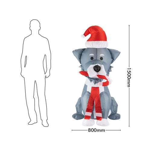 Arlec Festive Inflatable 1.5M  Low Voltage Schnauzer/Ideal for Outdoor