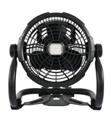 Arlec 25cm Viktor LED Rechargeable Fan - Black/Adjustable Tilt Head