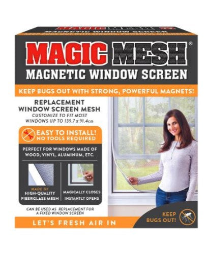 Magic Mesh Window Screen/Fit windows up to 139.7 x 91.4cm