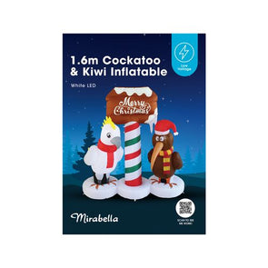 Mirabella 1.6m Cockatoo and Kiwi LED Inflatable
