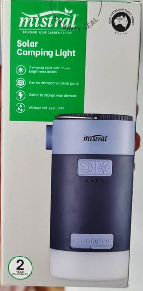 Mistral Solar Waterproof Camping Light/ Charging Outlet for Devices