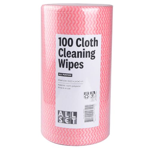 60 x 30cm All Purpose Wipes On a Roll - 100 Pack