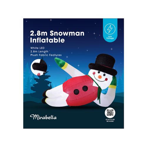Mirabella 2.8m Low Voltage Snowman LED Inflatable