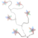 Mirabella Christmas Solar Powered LED Hanging Star Lights - Multicolour