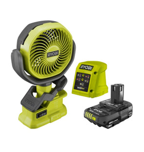Ryobi 18V ONE+ Compact Fan Kit/Compact & Lightweight Design