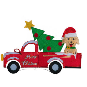 Mirabella Battery Operated Fabric Christmas Truck Light