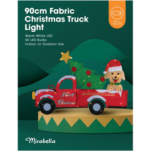 Mirabella Battery Operated Fabric Christmas Truck Light