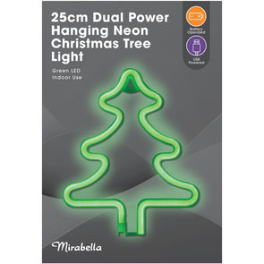 Mirabella Dual Power Hanging Neon Christmas Tree Light